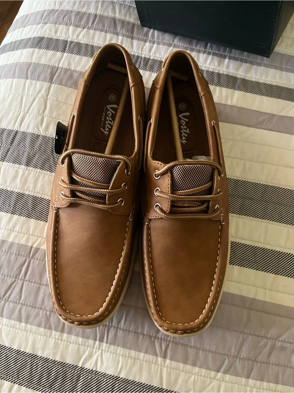 New Men's Casual Boat Shoes in Brown 10.5